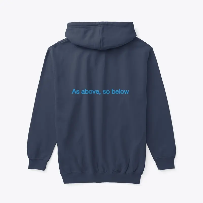 As above, so below unisex zip hoodie