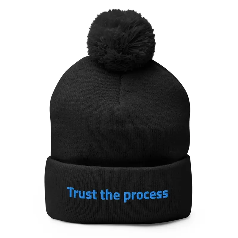 Trust the process knit hat